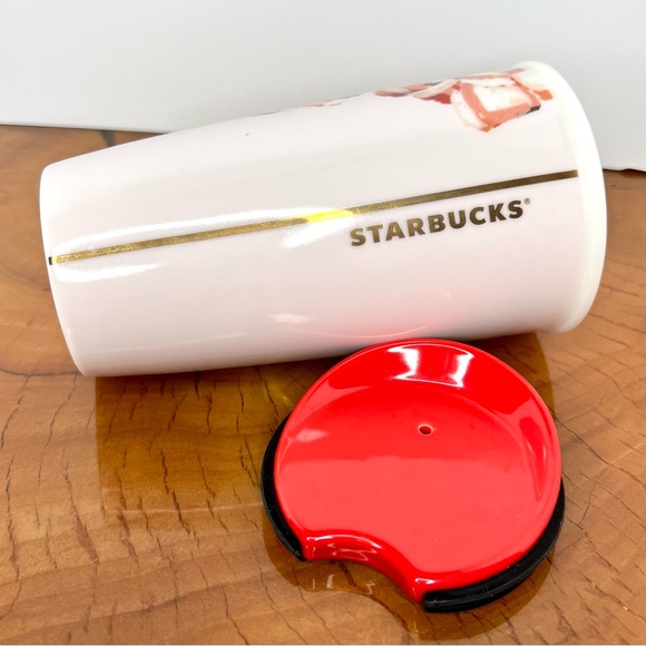 Starbucks Dining 25 Starbucks Ceramic Travel Mug With Lid Floral